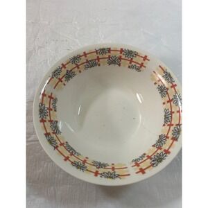Housewares International Floral Daisy Bowl Cream Orange Yellow Retro Kitchen
